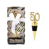 Bar Tools 50th Wine Stopper Birthday Party Cadeau 60e 70e Golden Wedding Anniversary Bottle Stoppers Souvenirs Decor Kitchen Tool OP SMTK8