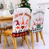 Couverture de chaise de Noël Cover Faceless Santa Claus Gnome Oranments Merry Christmas Decor pour le Nouvel An Noel Natal BBC154