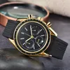 Omeg Men's Watch 2022 New Men's Watch Full Scale Working Quartz Watch High Quality Top Luxury Brand Timepiece Rubber Ban295k