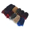 8 inç yay büküm saç ombre örgü saç tığ işi sentetik örgüler saç uzantıları 100g/pc örgü bükülme kabarık gökkuşağı renk ls33