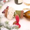 Set di tappi di bottiglia di vino di Natale Decorazioni di copertura Ornamenti appesi cappello Cena Festa Decorazione della tavola di casa BBC162