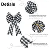 Decorazioni natalizie Ewt Plaid Wreath Bow Decoration Festival Tree Top Hat Arch Front Door