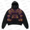 Felpe con cappuccio da uomo Y2K Harajuku Street Maglione con cappuccio allentato Autunno Top American Retro Print Skull Trend Couple Jacket Ins Style