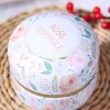 Gift Wrap 5pcs Beautiful Round Iron Boxes Wedding Birthday Candy Packing Box Party Favors Giveaway Flower Cracker Case