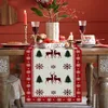 Table Runner Arregada de Natal Elk Snowflake Blaid Family Party Wedding Decoration Home