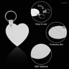 Keychains 10 Sets Sublimation Heart Shaped Blanks MDF Board Thermal Transfer Keyrings Double-Side Printed Key Tags With Split