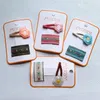 2022 Novo estilo ￩tnico Sweet Girl Fabric Square Hairpins Moda Filme Filme Bordado Flor BB Clipe Acess￳rios de cabelo