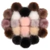 Couronnes de fleurs décoratives pompons en fourrure pour chapeaux 4 pouces boules en fausse fourrure pompons moelleux artisanat avec boucle élastique porte-clés écharpes gants sacs à tricoter XB1