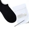 Chaussettes pour hommes 3 paires/lot hommes coton coupe basse hommes mocassins bateau antidérapant Invisible doublure cheville pantoufles court EU 42-48