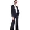 Women's Two Piece Pants Black Women's Suit Two-piece Fashion Slim Professional Wear Business Casual Custom Made