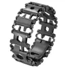 Outdoor Gadgets 29 In 1 Multifunction Tool Tread Bracelet Outdoor Pocket Bracelets Bolt Driver Tool Kit Opener Wrench MultiTool Ca223G