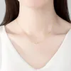 N￳ personalizado design cora￧￣o arco s925 colar de pingente de prata feminino j￳ias moda de luxo plating 18k ouro delicado gola delicada acess￳rios de colar de colarinho