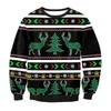 Men's Sweaters Reindeer Santa Bell Printed Christmas Sweater Unisex Autumn Vacation Party Ugly Women Men Sweatshirts Tops