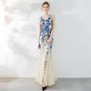 Casual Dresses Gold Sequins Party Formal Dress Sleeveless Sexy Long Evening Women Temperament Elegant Wedding Banquet