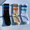 Skarpetki męskie Stripe Sock Sock Mod Fashion Man Man White Unisex Crew Casual Cotton Sox ciepłe dorosłe jesienne zimowe klasyczne skarpetki