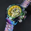 Armbanduhr 2022 Original Invincible Watches für Herren Big Dial Gift Unbesiedelte Luxus Sportwache Edelstahl Automatikdatum