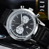 New Luxury Brand Top Time Deus Series Chronograph 41MM Fashion Business Multifunction Retro Belt Quartz Men's Wrist Watch