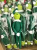 30cm Red Green Christmas Grinchs Doll Plush Toys Monster Elf Soft nadziewane lalki Święta Bożego Narodzenia Dekoracja drzewa z kapeluszem dla dzieci Prezenty