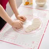 Tapis de planche à pâtisserie en Silicone antidérapant, Extra Large avec mesures, tapis de comptoir à rouler la pâte, accessoire de cuisine 50x60cm