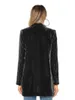 Damespakken Women S Casual Fashion Velvet Blazer Rapel Rapel Lange Mouw Formele Bussiness Cardigan Suit jas