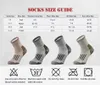 Sports Socks Men's Merino Wool Hiking Moisture Wicking Outdoor Thicken Warm Fishing Heavy Cushion Quarter 4 Pairs Euro Size 43-46