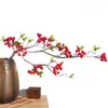 Decorative Flowers 100cm Artificial Flower Red Fruit Fake Wedding Props Simulation Plant Home Furnishing Decoration Berry Holly