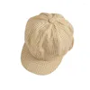 Berets vrouwen baret Autumu en wintermode solide kleur bewaar warme dop hoogwaardige streetwear hoed schilder sboy achthoekige TG0205