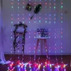Wasserfall-LED-Lichterkette, 3 x 3 m, 6 x 3 m, Wasserfluss, Schneeeffekt, Vorhang, Lichterkette, Weihnachtsbeleuchtung