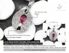 Pendant Necklaces SHUNXUNZE Luxury Jewellery Christmas Wedding Pendants For Women Sell Drop Red Cubic Zirconia Rhodium Plated R3122