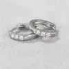 Orecchini a cerchio aiutante autentico dcolor 02 carati moissanite diamanti anello orecchio classico 925 donne in argento sterling39s pendientes plat8512085