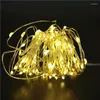 Strings 5pcs Copper Wire LED String Lights Fairy Garland Christmas Decoration For Home Room Lamp Wedding Holiday Decor Battery Powered