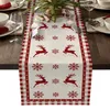 Table Runner Arregada de Natal Elk Snowflake Blaid Family Party Wedding Decoration Home