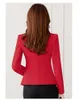 Damskie garnitury Blazers Kurtka damska Blazers za 2022 Retro Long Rleeve Pocket Slim Women's Office nosza koreański styl Casual Street Resort Blazer Mujer T221027