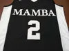 Genähtes, seltenes #2 Mamba Gigi K B College-Basketballtrikot mit V-Ausschnitt, benutzerdefiniertes Trikot mit beliebiger Namensnummer