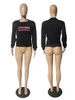 2022 dames sweatshirts lange mouw topbrief afdrukken jas items groothandel veel y2k pullover fashion cooded outswear k10566