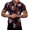 Camisas casuais masculinas ótimas justas para homens top all match atraente para praia