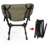 Camp Furniture Portable Folding Chair Beach Moon For Fishing BBQ Lightweight Seat Tool Durable Aluminum Camping Non-slip