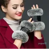 Five Fingers Gloves and wool-lined rabbit skin thermal cycling five-finger