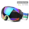 Ski Goggles Goggs UV400 Sunny Day NS 및 흐린 Optio Snowboard 선글라스가있는 안티 포그 RX 안경 L221022