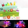 10pcs Christmas Glow Rings In Dark Flash Brooch Toy LED Santa Snowman Shine Toys Party Child Gift Navidad Party Decoration 1027
