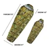 Slaapzakken Hitorhike 80 x 190 cm Outdoor Ultralight Sleeping Bag Mummie Verlengde maat voor kampeerwandeling klimingspak 3 seizoenen 1,5 kg T221022