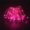 Strings 5pcs Copper Wire LED String Lights Fairy Garland Christmas Decoration For Home Room Lamp Wedding Holiday Decor Battery Powered