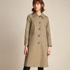 Trench da donna Cappotto da donna medio e lungo autunno primavera 2022 Giacche stile britannico Temperamento Giacca a vento monopetto