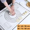 Slip Silicone Pastry Board Mats med m￤tningar Deg Rolling Counter Mat Kitchen Accessory 50x60cm