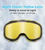 Gogle narciarskie phmax magnetyczne goggs szybko zastępuje NS anty-Fog Uv400 Nocne widzenie żółte okulary multipors L221022