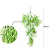 Decorative Flowers Green Fern Wall Hanging Plants Vines Artificial For Home Outdoor Garden Decoration Plastic Faux