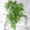 Decorative Flowers Green Fern Wall Hanging Plants Vines Artificial For Home Outdoor Garden Decoration Plastic Faux