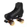 Ice Skates Big Size 34-49 Svart Roller Double Line Men Women Adult Pu 4 Wheels Skate Shoes Sneakers Sport L221014