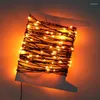 Cordes 10M 100 LED Lumières Décoration Halloween Fil Noir Orange Violet Couleur Fée Pour La Décoration Intérieure