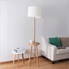 Floor Lamps Nordic Led Wood Lampadaire Metal Tripod Lamp Staande Rattan